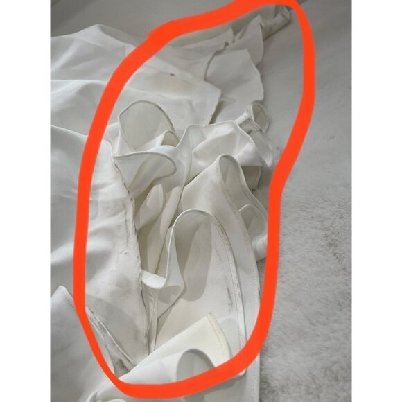 NWOT w/Defect IEENA FOR MAC DUGGAL Size 6 Empire Waist Ballgown White MSRP$398 - Picture 4 of 16